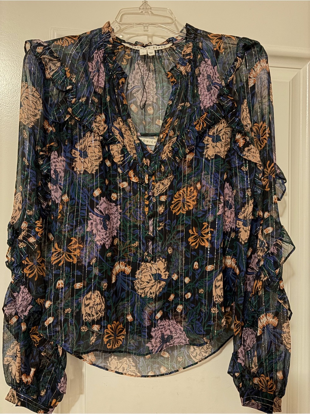 Veronica Beard Abra Floral Blouse - Picture 4 of 4